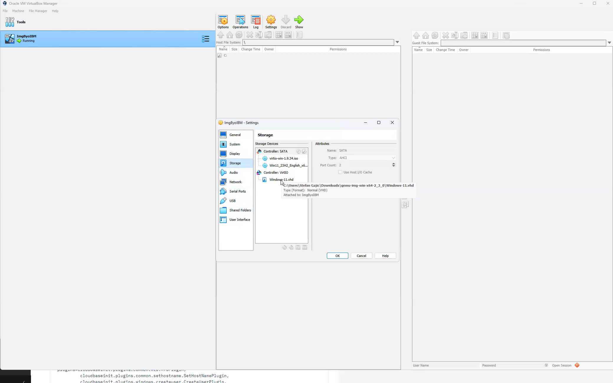 Disk Management - Confirm .vhd File Location