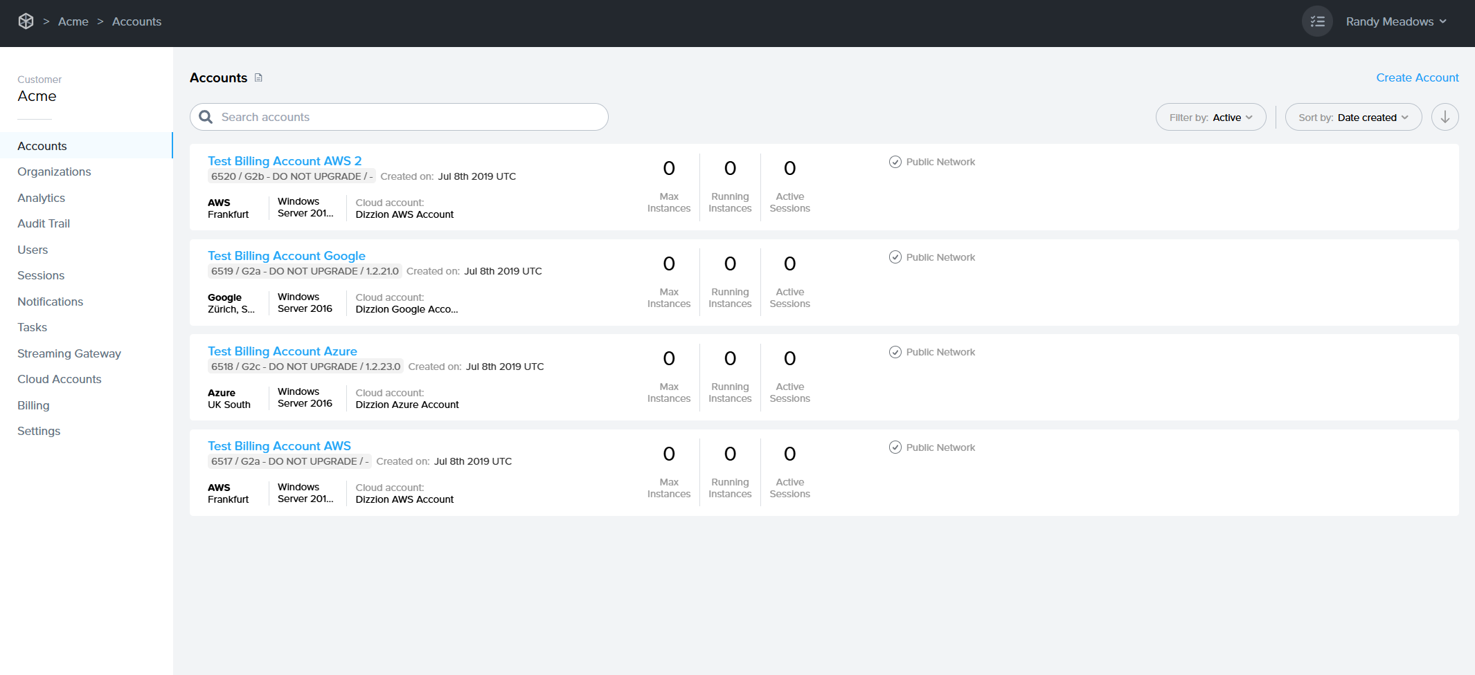 Frame Admin Console