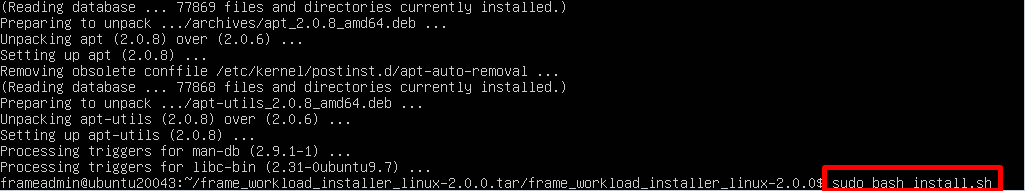 Frame Guest Agent Workload Installer - install.sh