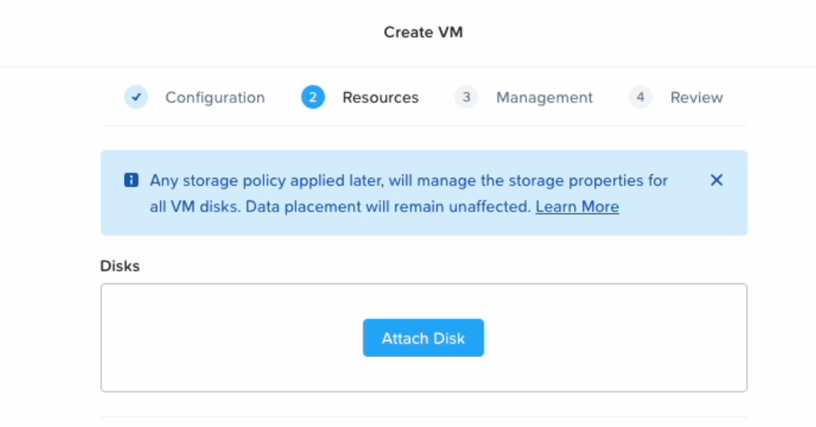 SGA VM Creation - Attach Disk