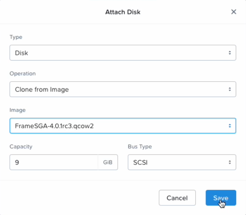 SGA VM Creation - Attach Disk