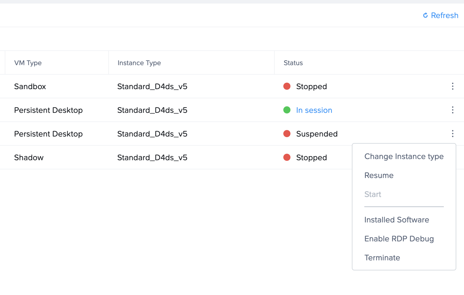 VMs - Manual Resume of a Suspended Session